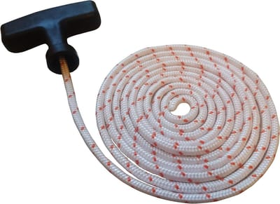 Starterkabel Grasmaaier - Trekkoord Grasmaaier - Motor Starten - Hoge Dichtheid Touw - 4 mm x 2 m - Zwart