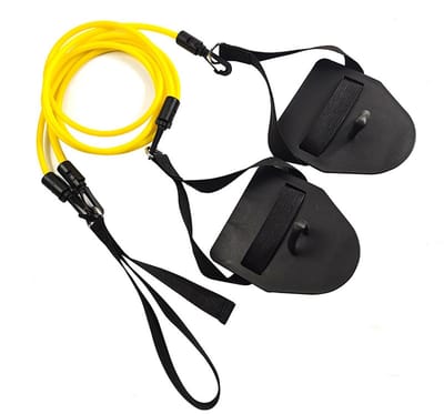 Landzwemtrainer met handpeddel, weerstandskoord, spanband, fitness afneembare elastische band voor het verbeteren van de armkracht