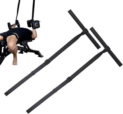 Dumbbell Spotter Hulp - Workout Bandjes Halterrek - Veilig Bankdrukken - Verstelbare Hoogte - 140 cm - Zwart