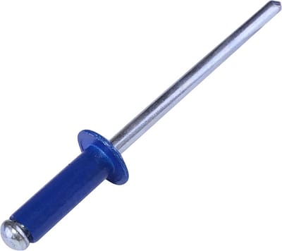 Set van 50 Blindklinknagels Ø4x12 mm Blauw RAL 5010 - Staal/Aluminium Popnagels