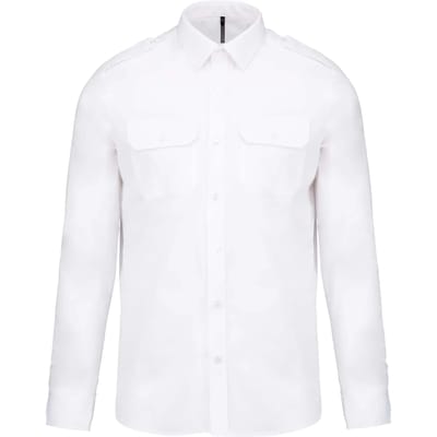 Kariban Herenpilootoverhemd lange mouwen K505 - White - 3XL