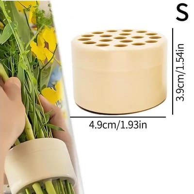 Nouveau Support de Tige Spiralé Ikebana Support de Tige Spiralé pour Vases Support pour Composition Florale pour Décoration de Maison et de Bureau Fleur beige