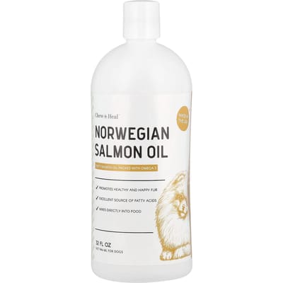 Kauw + Genees, Noorse Zalmolie, Voor Honden, 32 Fl Oz (946 ml) white