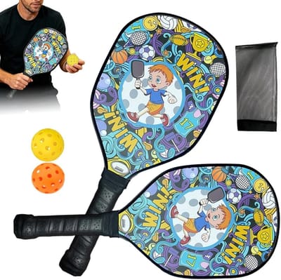 Houten Paddel Set - Bal Rackets - Sport Beoefenen - Verbeterde Slagzone - 40x20 cm - Natuurlijk Hout