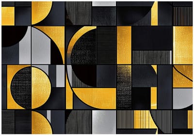 WALLARENA - Fotobehang - 150x105 cm - abstract geometrisch ontwerp voor slaapkamer en woonkamer, vliesbehang