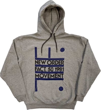 New Order - Movement Hoodie/trui - S - Grijs