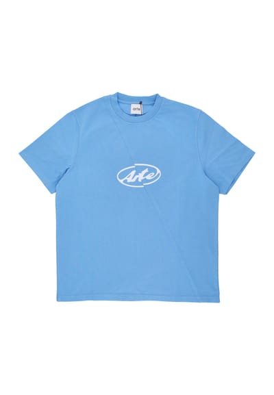 Mannen T-shirt Circle Logo Tee Blue