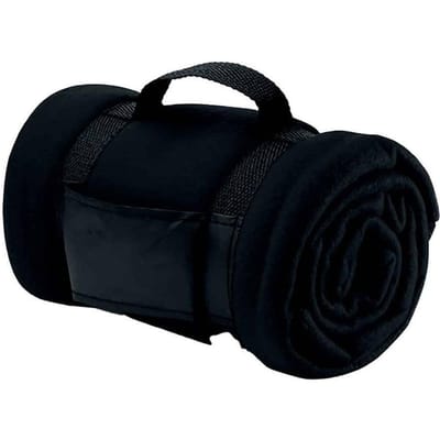 SOLS Stavenger Plaid Deken van Fleece (Zwart)