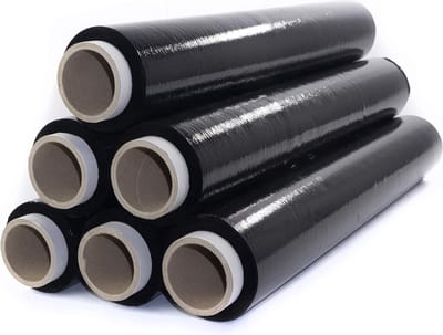KURTT - Rekfolie - Wikkelfolie - Stretchfolie - Inpakfolie - Krimpfolie - Palletfolie - Verhuisfolie - Pallet - Zwart - hoogwaardig kwaliteit - 23 micron - 50 cm - 1 rol