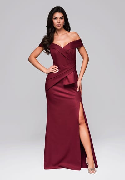 LARICA Jurk - Rits - Jurk Bordeaux XS