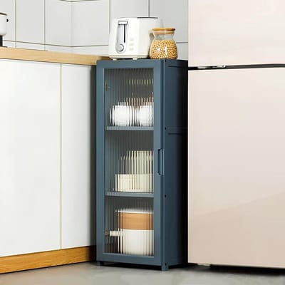 Keukenopbergkast - Dressoir deuren - Ruimte organiseren - Verstelbare planken - 30 x 30 x 78 cm - Bruin