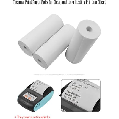 Rouleaux de papier thermique 80x30mm, papier de réception, caisse enregistreuse, pour imprimante de reçus de supermarché, 6 rouleaux 6 Rolls blanc