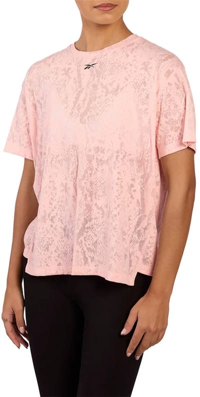 Reebok Lux Fitness Burnout T-shirt Met Korte Mouwen Roze XS Vrouw