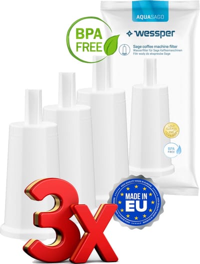 Waterfilterpatroon Sage Claro BES008 - SES008 - SES920 - SES980 - SES990 waterfilter en Solis Type 1011, 115, 117 and 118 - 3 stuks