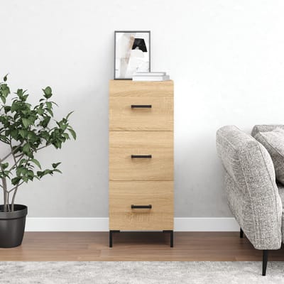 vidaXL - Dressoir - 34,5x34x90 - cm - bewerkt - hout - sonoma - eiken