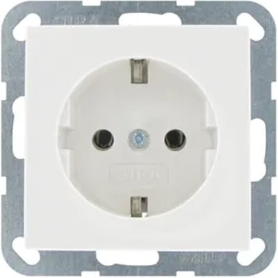 Gira Inbouwstopcontact St55 Met Aarde (randaarde) 1-polig Wit Ip20
