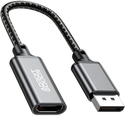AdroitGoods DP naar HDMI Adapter Kabel 20cm – 4K60Hz Ultra HD Beeld - Display naar HDMI Convertor