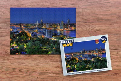 Puzzel Rotterdam - Nederland - Skyline - Legpuzzel - Puzzel 500 stukjes
