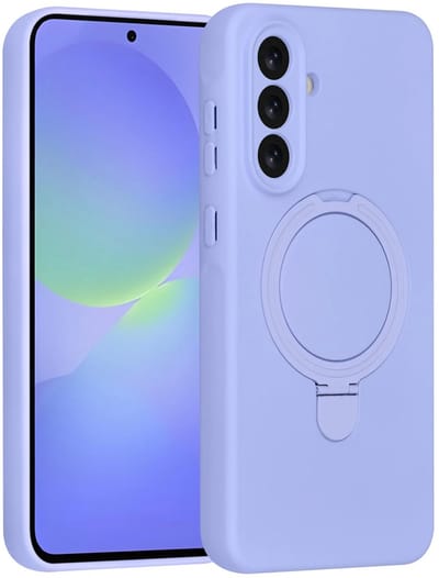 Backcover Hoesje Geschikt voor: Samsung Galaxy A36 Volledig Dekkende Schokbestendige Siliconen Backcover met Ringstandaard – 360° Bescherming - Lila