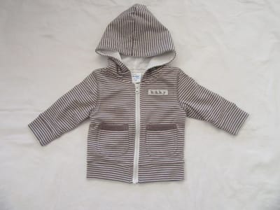 dirkje , jongens , gilet , streep beige / creme , baby ,  62 - 3 maand