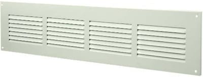 Metalen rechthoekige sleuf rooster 400x100 wit - MR4010