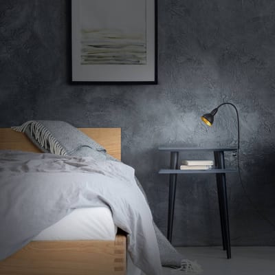 BRILONER Hygge - Klemlamp retro - klemspot metaal - zwart/goud - E14 fitting - klemlampje met snoer
