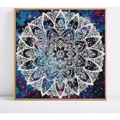 Diamant peinture pleine ronde arrivée fleurs diamant mosaïque vente Mandala photos 30x30 gray