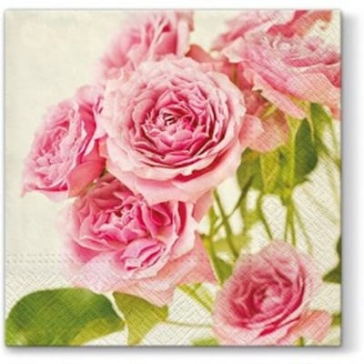 Lunch servetten Pink Roses - PAW Decor - 33x33 cm