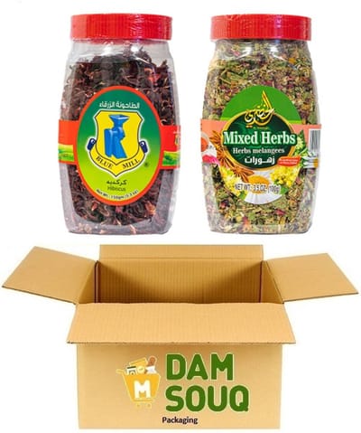 Losse Theebladeren Mixpakket Blue Mill Hibiscus en Kruidenmix Thee (2x 100 Gram)