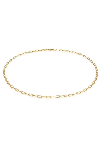 Elli - Halsketting - Dames Links Ovale Grove Basis Ketting Minimal Trend in 925 Sterling Zilver - Dames