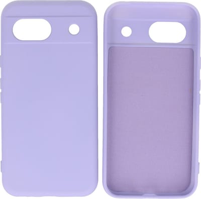 Hoesje Geschikt voor Google Pixel 8A - Fashion Telefoonhoesje Backcover - Siliconen Hoesje - Paars