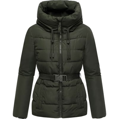 Marikoo dames winterjas Himee met tailleceintuur & magneetzakken