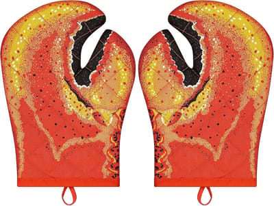 Ovenwanten Gewatteerde Katoenen Voering Ontwerp Hittebestendige Krabklauw Handschoenen Magnetron Handschoenen Kreeft Ovenwanten voor Vrouwen Grappige Ovenwanten Kreeft Klauw Handschoenen