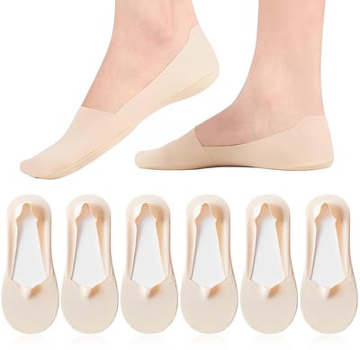 Dailygoods- Sneakersokken Dames Antislip Hiel - Onzichtbare Sokken - Comfortabel Nylon/IJszijde - Maat 33-39 - Driedimensionaal Ontwerp - Vochtregulerend - Voetsokken