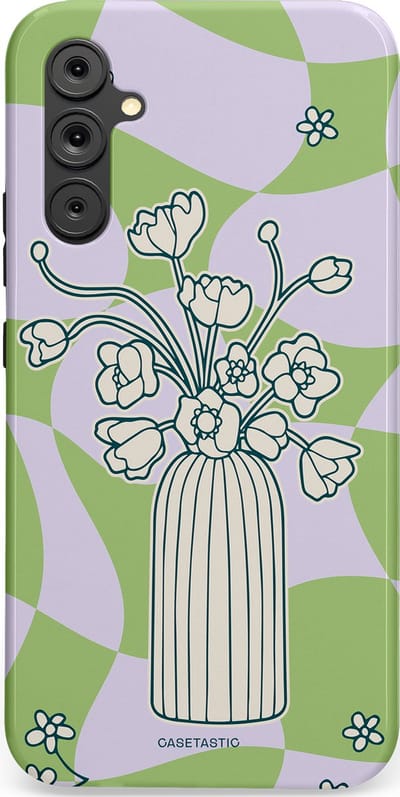 Casetastic Hoesje Geschikt voor Samsung A34 (5G) - Stijlvolle Beschermende Duo-layer Case - Bosje vol groen