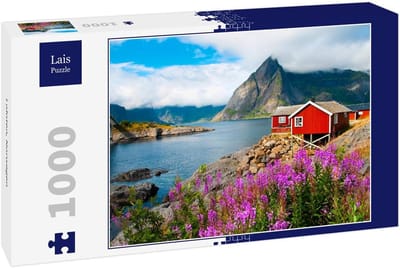 Puzzel Lofoten Noorwegen - Landschap Puzzel - Ontspanning Thuis - 1000 Stukjes - 27x37cm