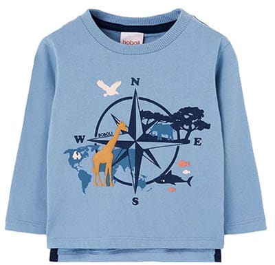 Boboli Knit T-shirt Met Lange Mouwen Blauw 6 Years Jongens,Meisjes