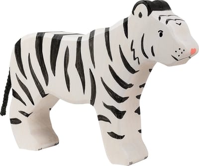 HOLZTIGER Wildernis - Tijger - 17X3X11Cm - Houten Figuur - Handgemaakt