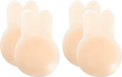 Herbruikbare onzichtbare beha strapless zelfklevende siliconen lifting bh, push-up-beha pads，zelfklevend, verstelbaar geschikt voor dame Nipple Cover，Konijnenbeha met mini tepel cover