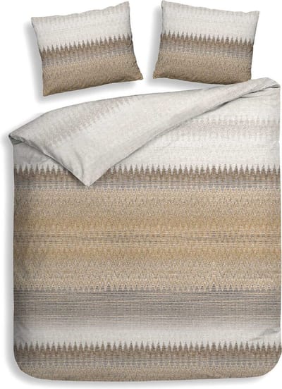 Heckett & Lane Flanel dekbedovertrek Abbe (Sepia Natural) - 140x200/220 cm