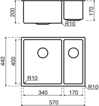 Lanesto Destra 051 Inleg spoelbak links