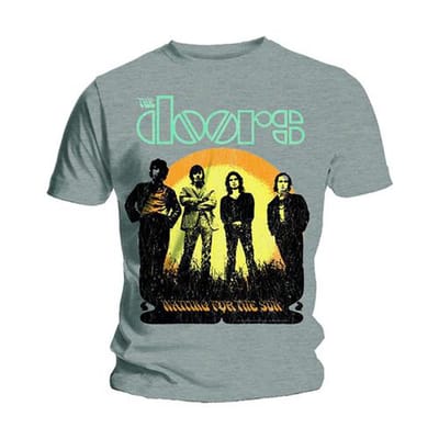 The Doors - Waiting for the Sun Heren T-shirt - S - Grijs