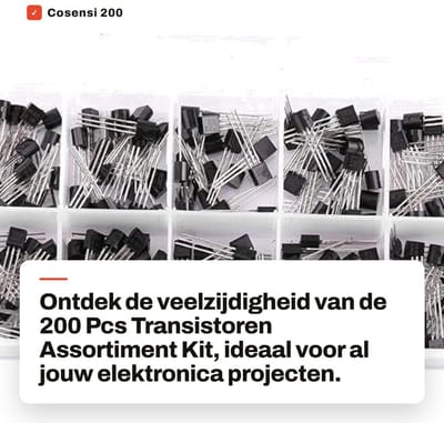 Dailygoods - 200 Pcs Transistoren Assortiment Kit - Elektronica Projecten - Diverse Types - Siliconen Transistors - Voor Hobbyisten - Inclusief BC337...