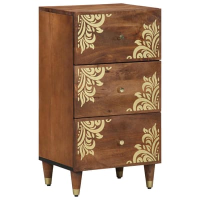 vidaXL - Dressoir - met - lade - Bruin - 40 - x - 33 - x - 75 - cm - Massief - Mango - Hout