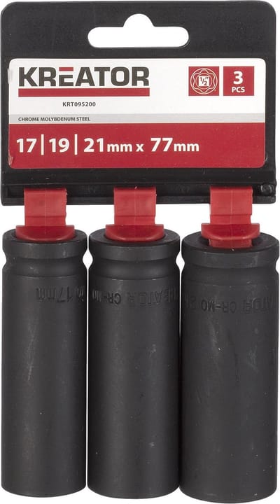 Kreator - Accessories - KRT095200 - Slagdoppen diep - 17-19-21mm - 3 st.