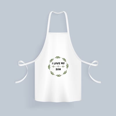 Akyol - i love my son Keukenschort - Zoon - liefste zoon - verjaardag - cadeautje voor zoon - zoon artikelen - kado - geschenk - 82 bij 71 cm