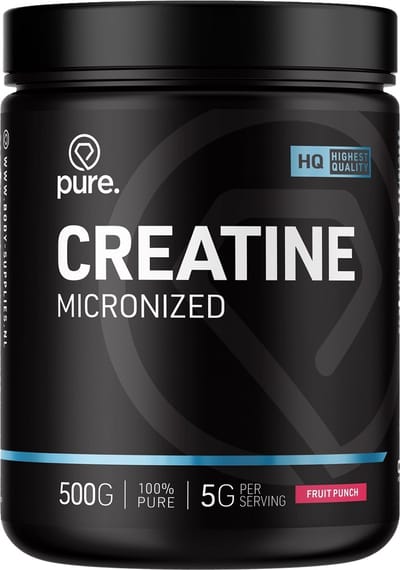 Pure. Creatine Monohydraat - Fruit Punch - 500g - micronized poeder - creatine - spiergroei - fitness & sport