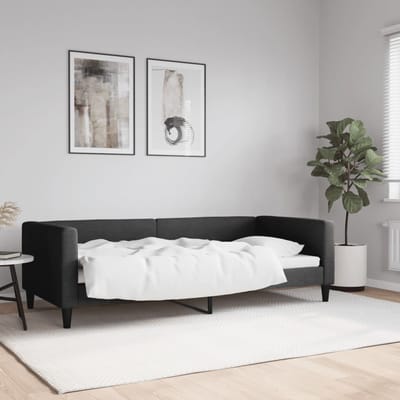 vidaXL - Slaapbank - 90x200 - cm - stof - zwart