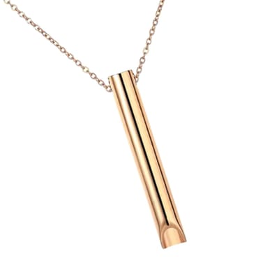 Despora - Ademketting - Nicotinevervangers - Ademhalingstrainer - Hyperventilatie hulpmiddel - Ademketting tegen roken - Anti Rook Ketting (Goudkleurig RVS)