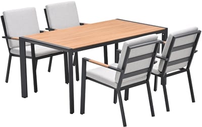 Felini 5-delige tuinset - 4 stoelen / tuintafel - Garden Impressions
